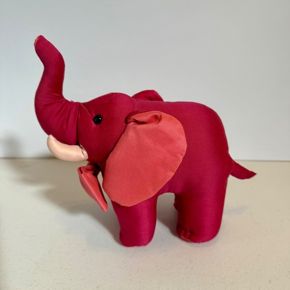 Jim‎ Thompson Vintage Silk Pink Elephant Plush Designer - Picture 2 of 7